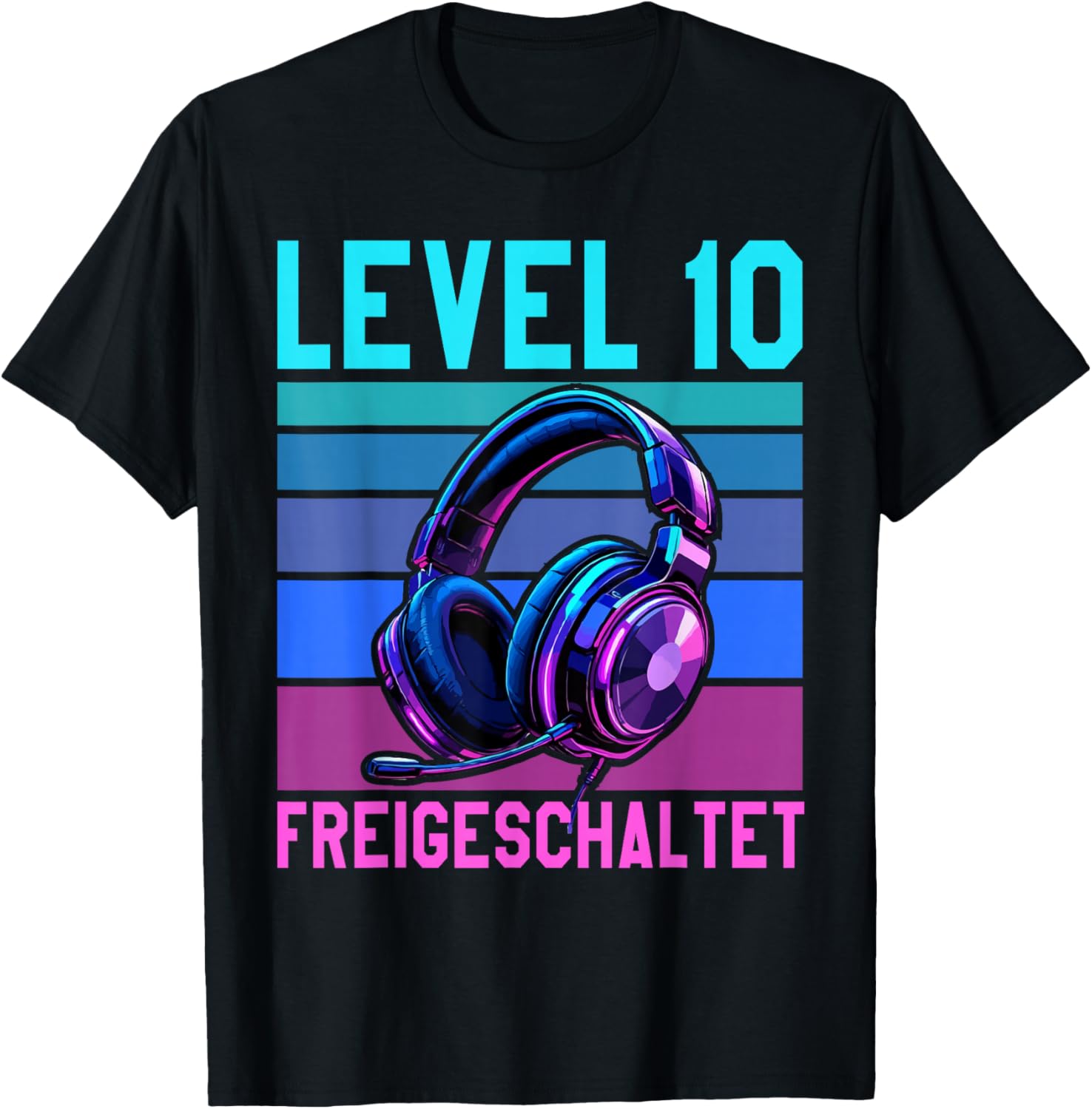 10. Geburtstag 2016 Junge Mädchen Gamer Level 10 Jahre T-Shirt - T-Shirt | Black