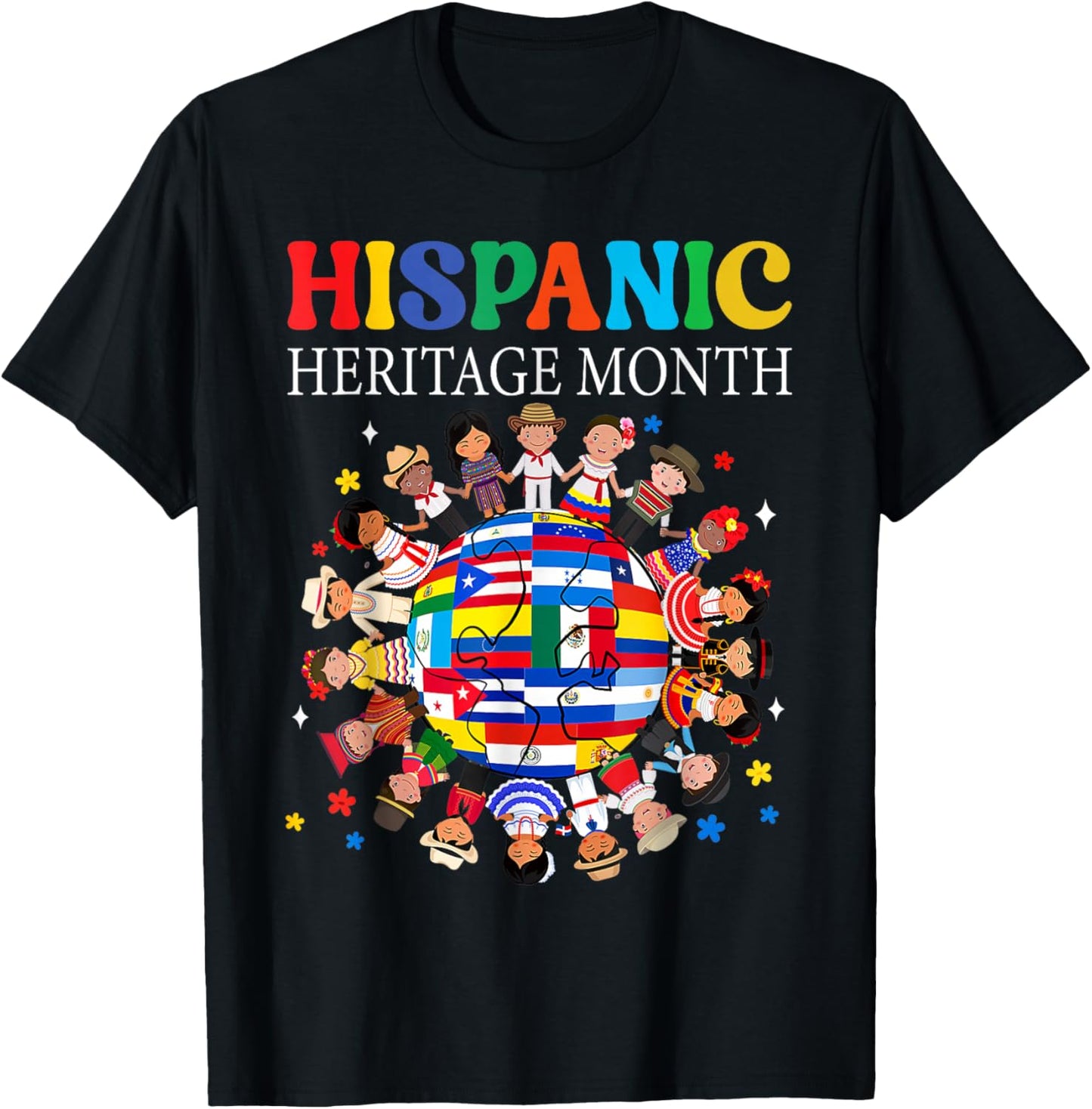 Hispanic Heritage Month Latino Puerto Rico Boys Girls Kids T-Shirt - T-Shirt | Black