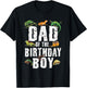 Dad of The Birthday Boy Reptiles Lizard Themed Party T-Shirt - T-Shirt | Black