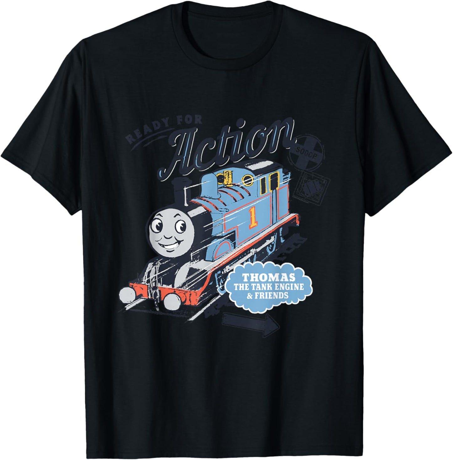 Thomas & Friends Ready for Action T-Shirt - T-Shirt | Black