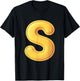 Letter S Funny Chipmunk Group Matching Costume T-Shirt - T-Shirt | Black