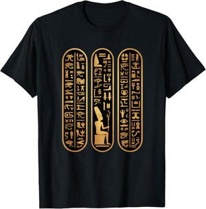 Egyptian Hieroglyphics I Egyptian Gods Archeology T-Shirt - T-Shirt | Black