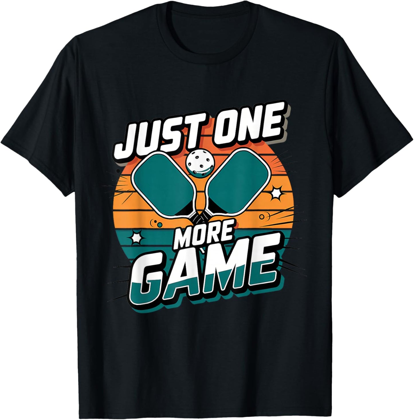 Pickleball Shirt Just One More Game Pickleball T-Shirt - T-Shirt | Black