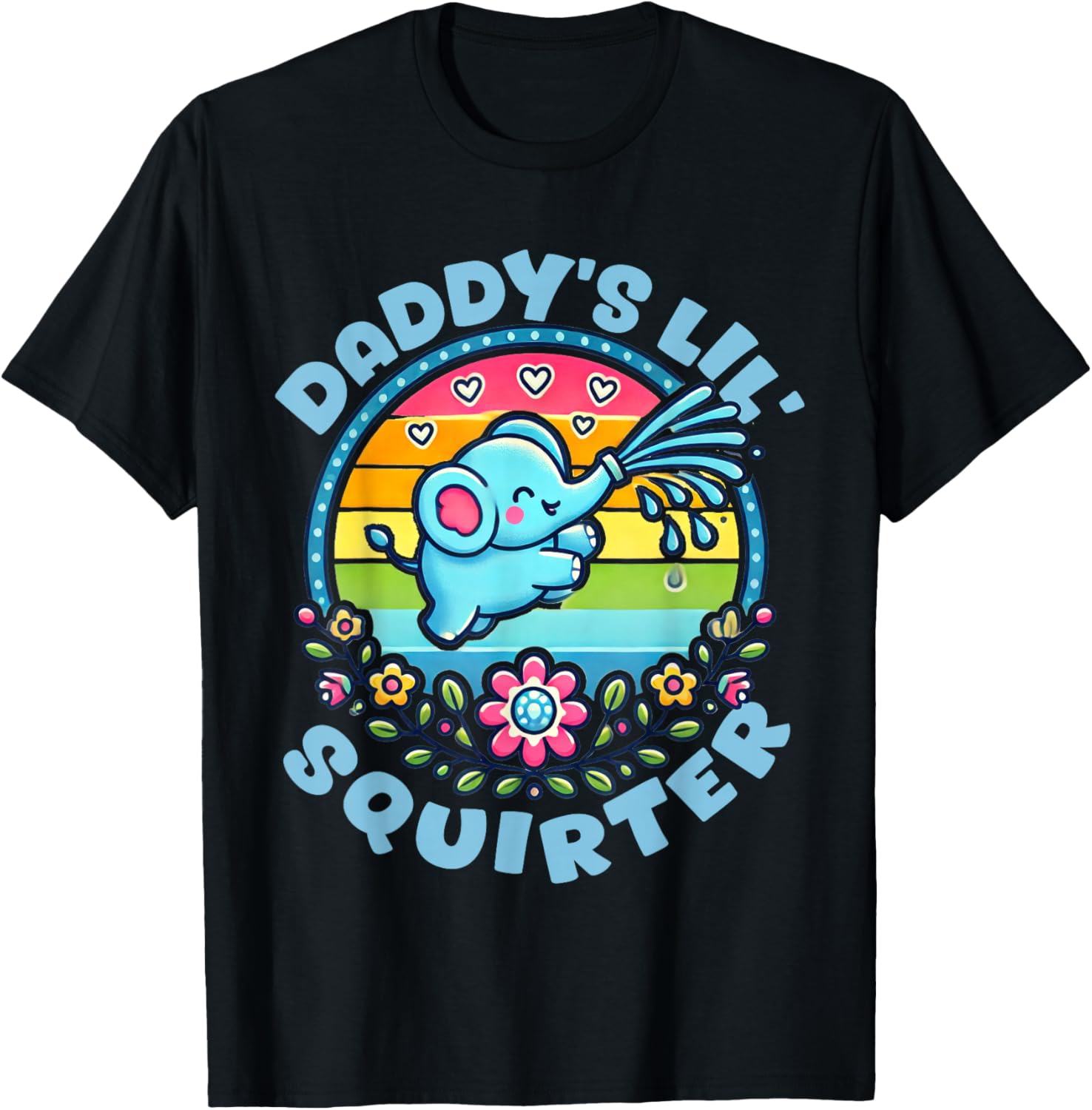 Daddy's Lil' Squirter Inappropriate Funny Embarrassing Women T-Shirt - T-Shirt | Black
