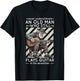 Never Underestimate an Old Man Who Plays Guitar Seventies T-Shirt - T-Shirt | Black