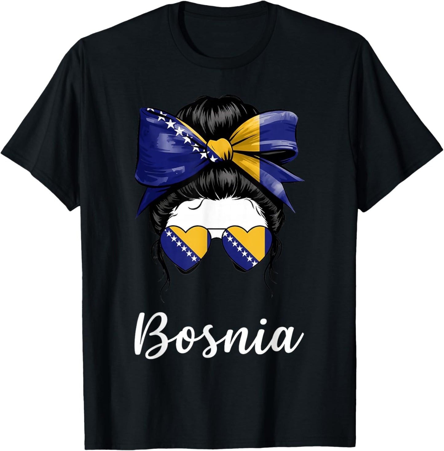 Bosnia and Herzegovina Roots Bosnian Flag T-Shirt - T-Shirt | Black