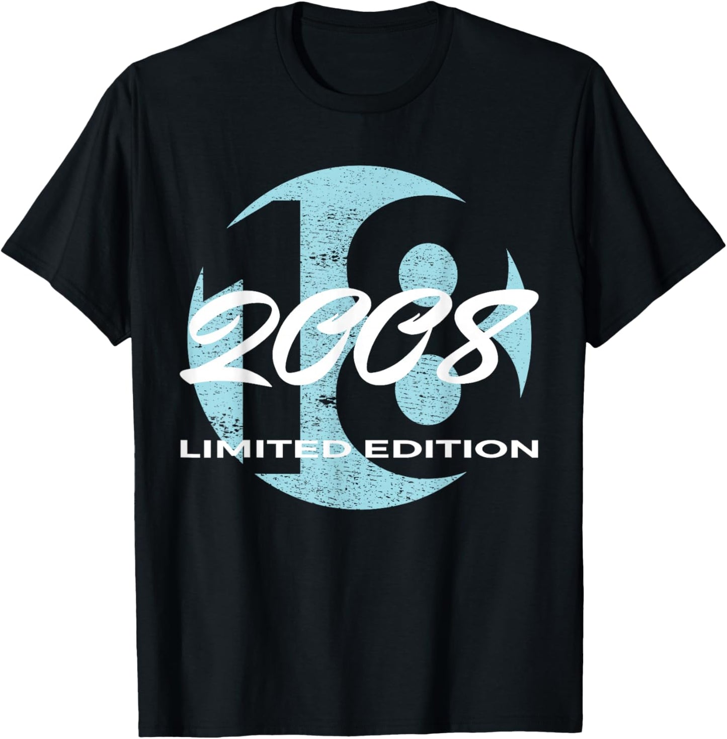 18th Birthday Girl Boy 18 Years 2008 Funny Gift T-Shirt - T-Shirt | Black