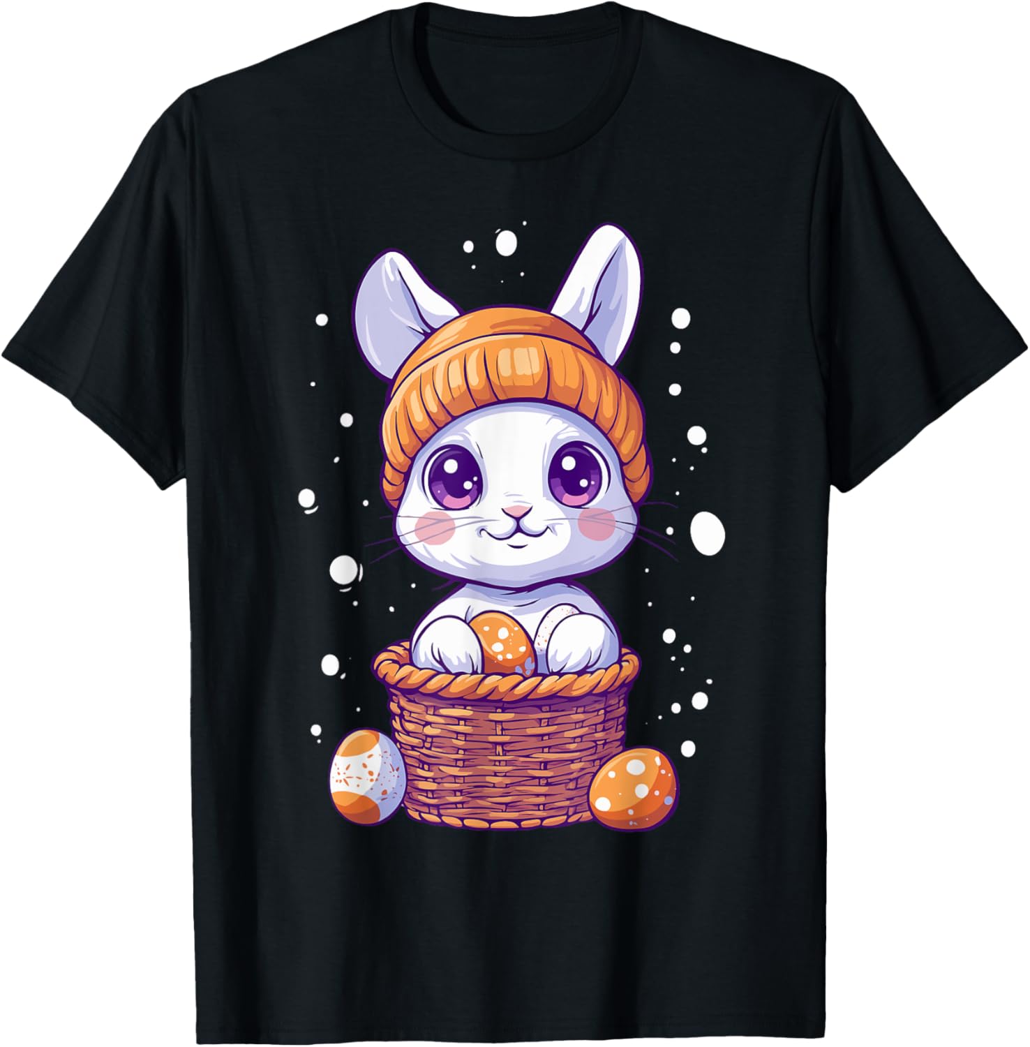 Easter Rabbit Costume Kids Girls Boys Decor Easter Bunny T-Shirt - T-Shirt | Black