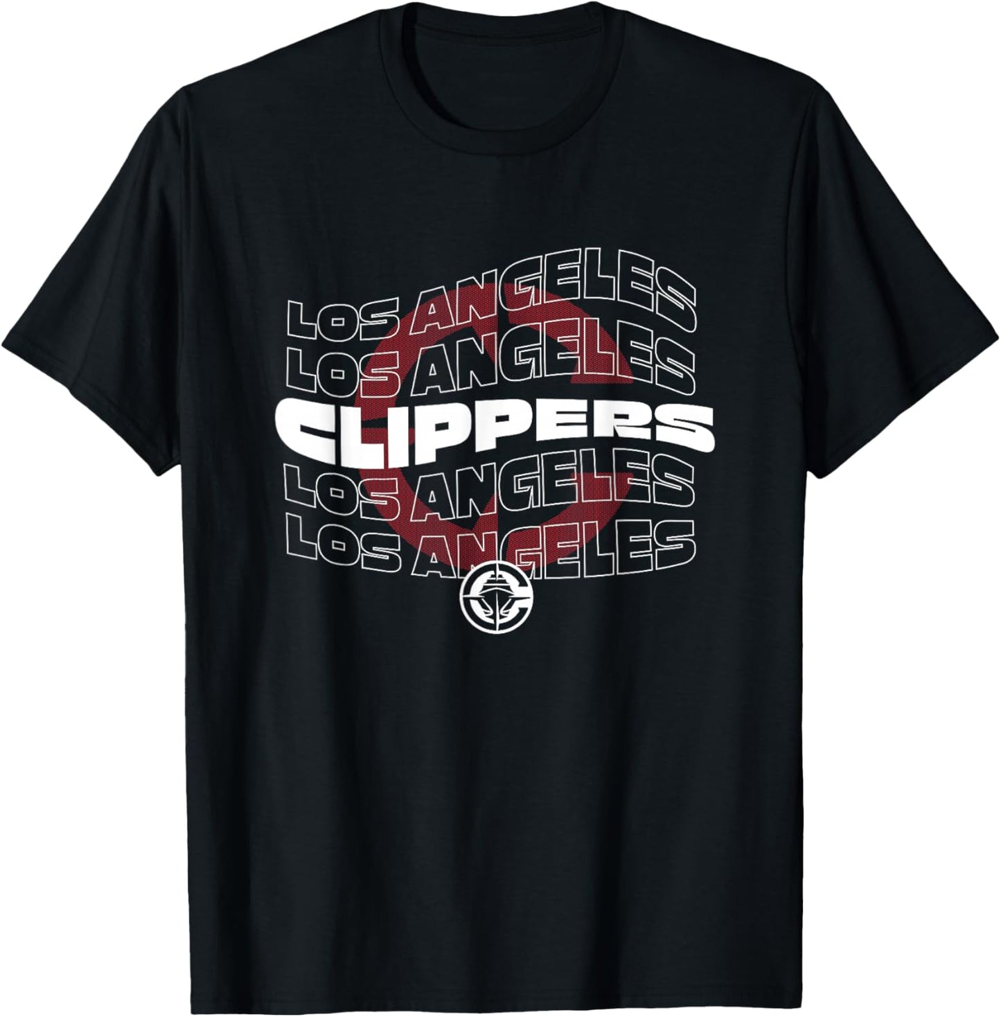 NBA Los Angeles Clippers Wave Outline Team Logo T-Shirt - T-Shirt | Black
