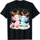 Christmas Axolotl Reindeer Xmas T-Shirt - T-Shirt | Black