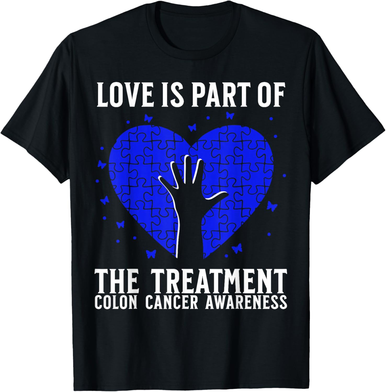 Support Colon Cancer Awareness Items Gifts Colon Cancer T-Shirt - T-Shirt | Black