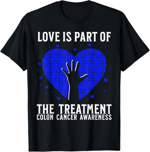 Support Colon Cancer Awareness Items Gifts Colon Cancer T-Shirt - T-Shirt | Black