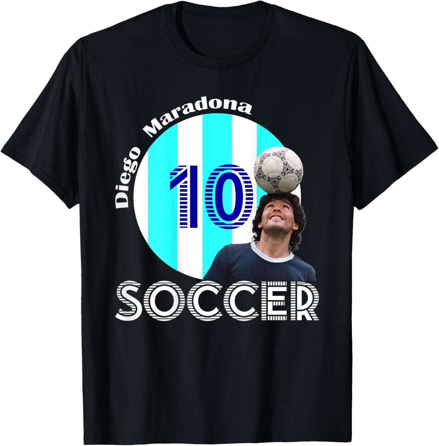 Diego Maradona_004_Back Printed T-Shirt - T-Shirt | Black