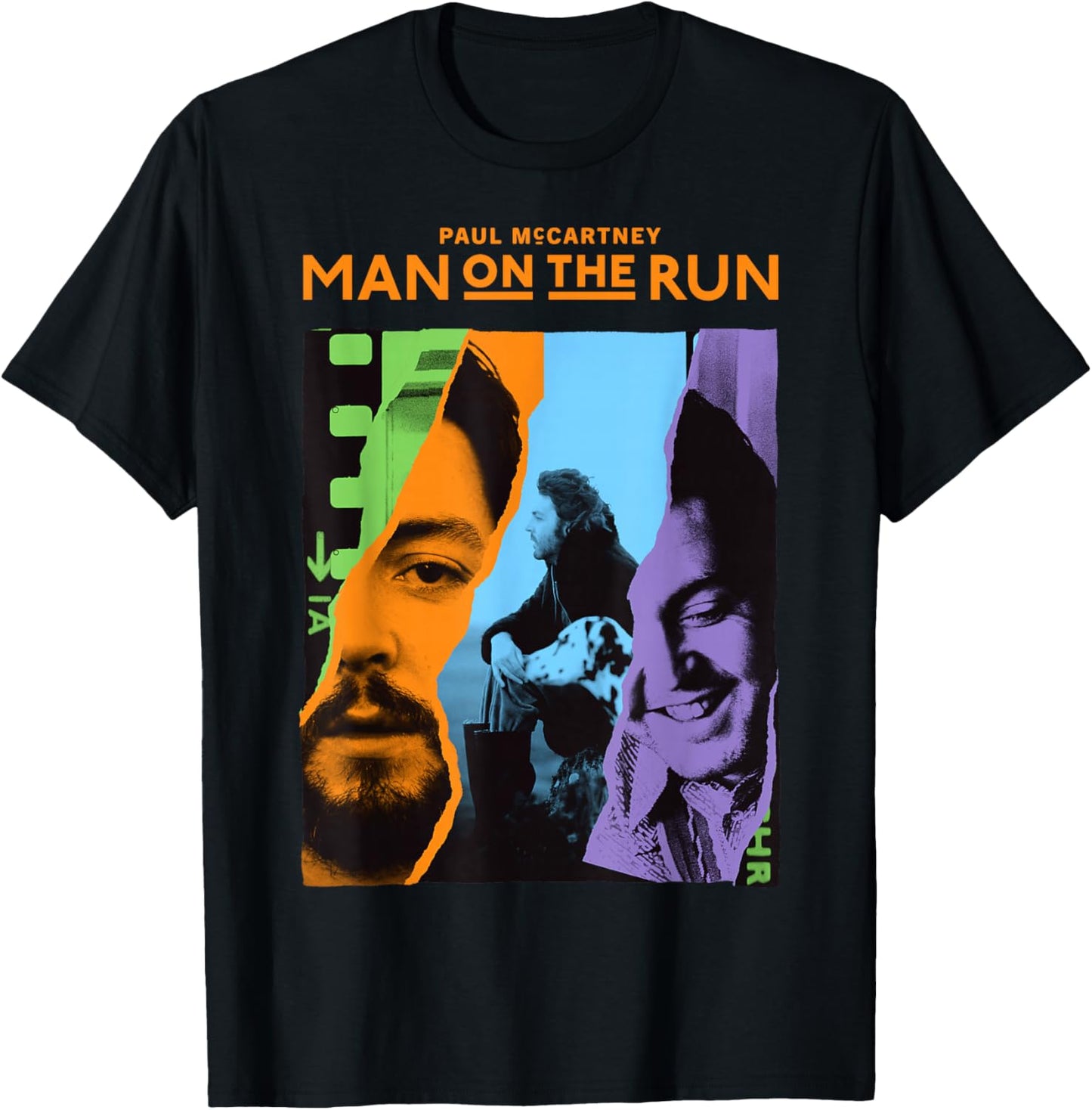 Offizieller exklusiver Paul McCartney Man On The Run Filmstreifen T-Shirt - T-Shirt | Black