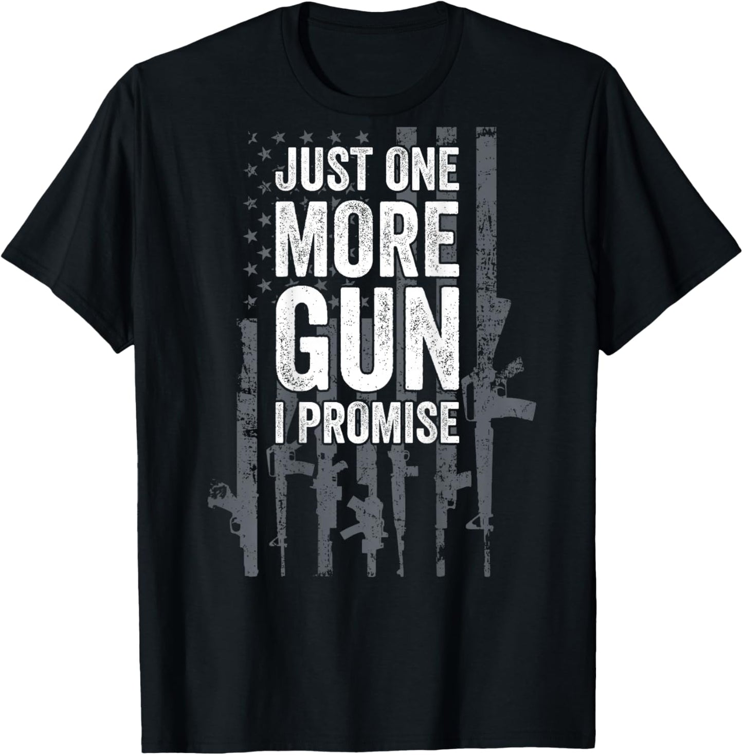 Just One More I Promise Funny Dad Joke - ON Back T-Shirt - T-Shirt | Black