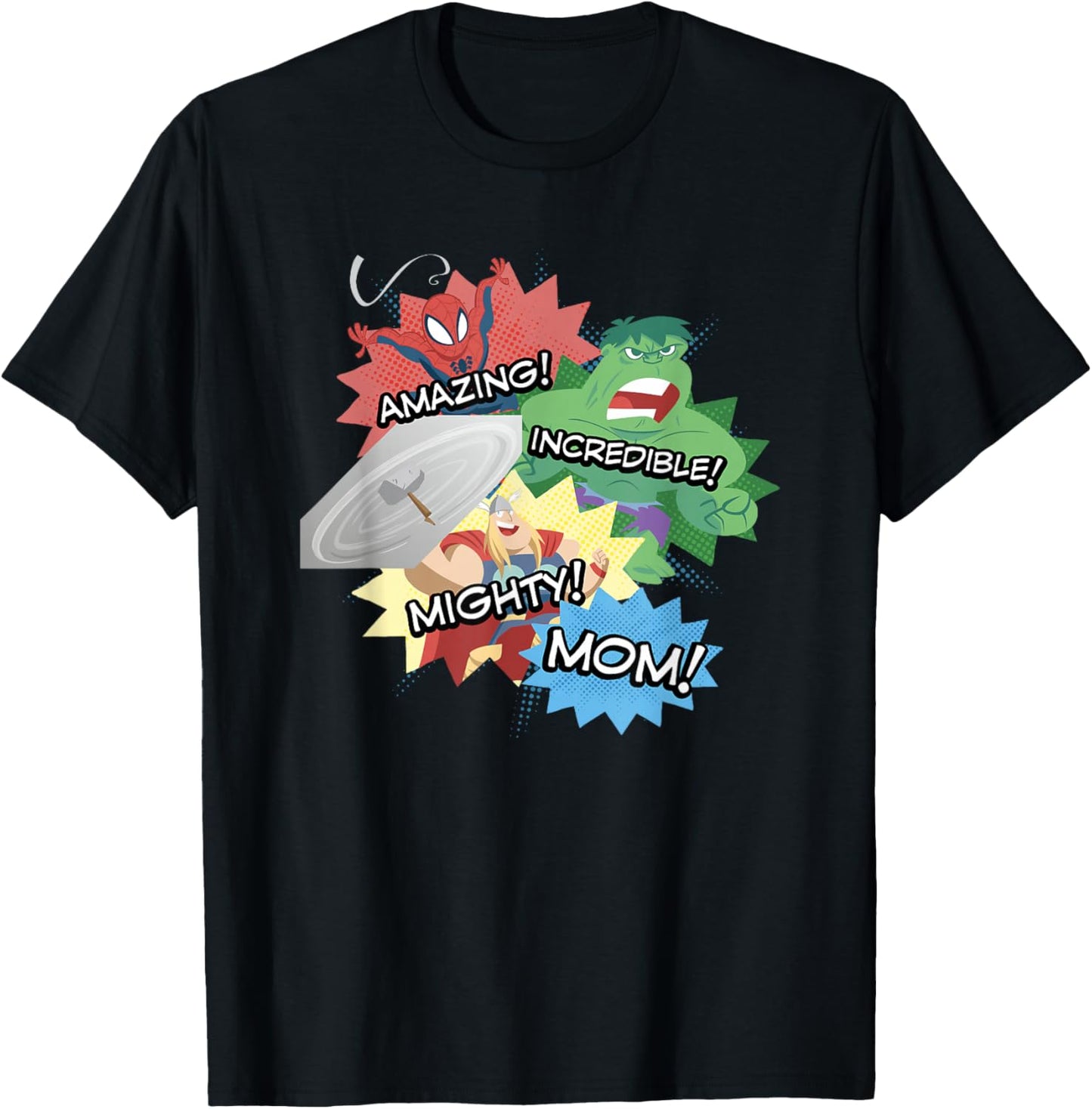 Marvel Comics Avengers Mother's Day Amazing Incredible Mom T-Shirt - T-Shirt | Black