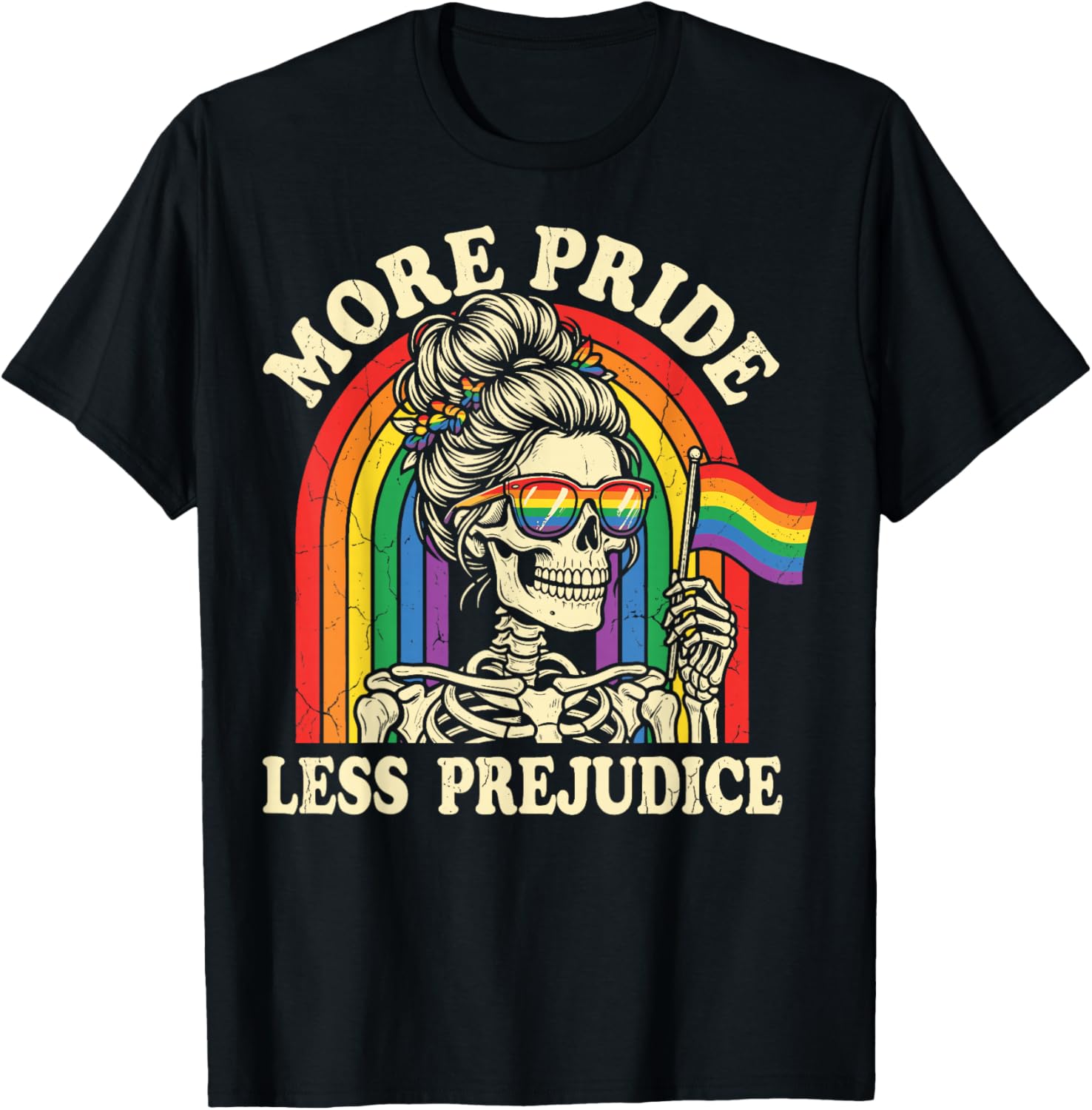 More Pride Less Prejudice T-Shirt - T-Shirt | Black