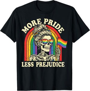 More Pride Less Prejudice T-Shirt - T-Shirt | Black
