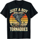 Just A Boy Who Loves Tornadoes Storm Weather Chaser T-Shirt - T-Shirt | Black