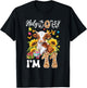 Holy Cow I'm 11 Years Old Farm Cow Sunflowers 11Th Birthday T-Shirt - T-Shirt | Black