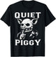 Funny Quiet Piggy Meme T-Shirt - T-Shirt | Black