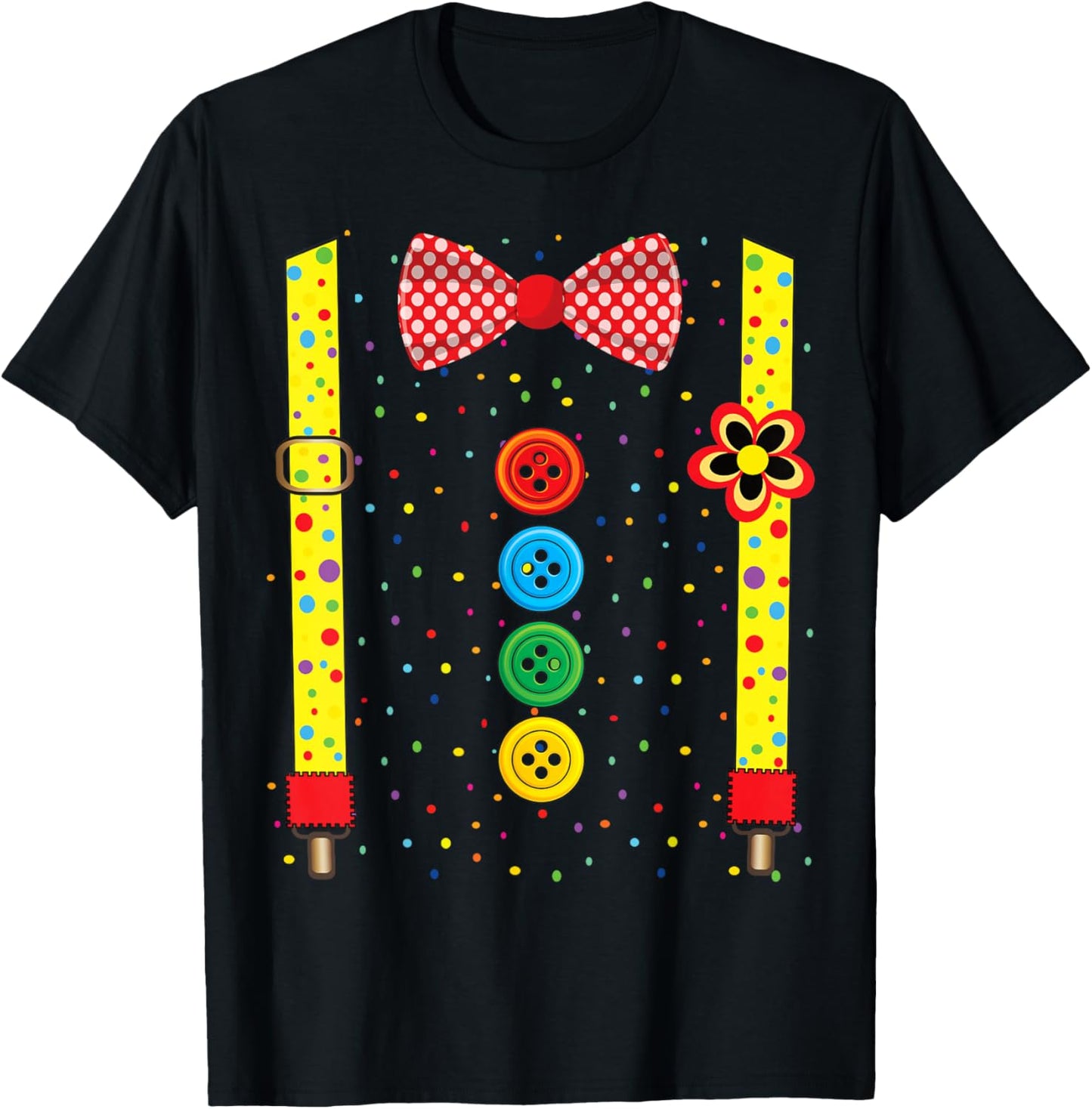 Clown Carnival Costume Clown Costume Clown Fancy Dress T-Shirt - T-Shirt | Black