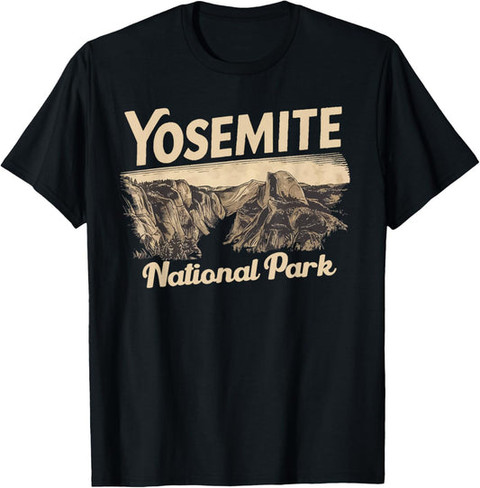 Yosemite National Park-Half Dome California Travel Souvenir T-Shirt - T-Shirt | Black