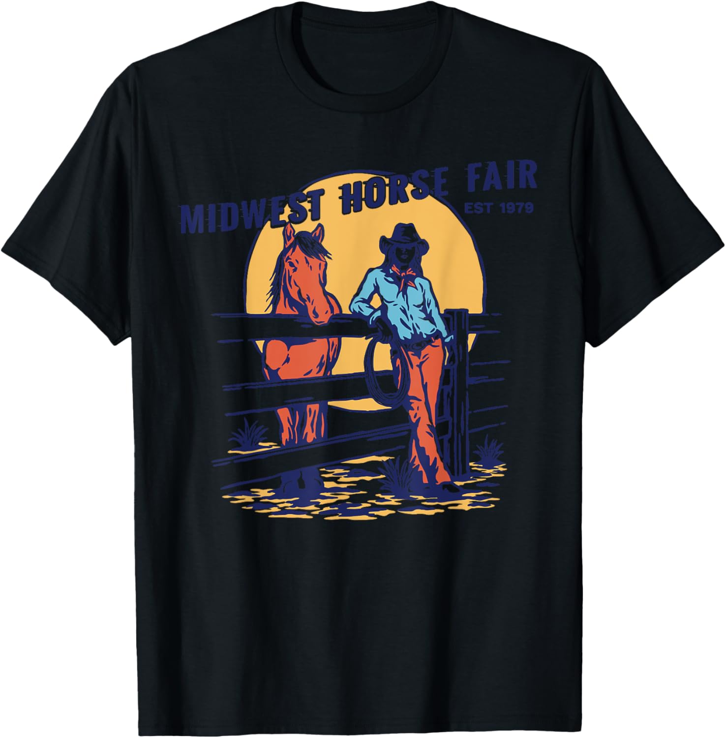 Midwest Horse Fair Cowgirl T-Shirt - T-Shirt | Black