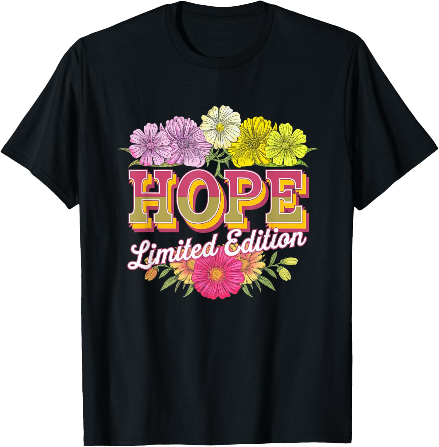 Hope Limited Edition Vintage Custom Name Wife Grandma T-Shirt - T-Shirt | Black