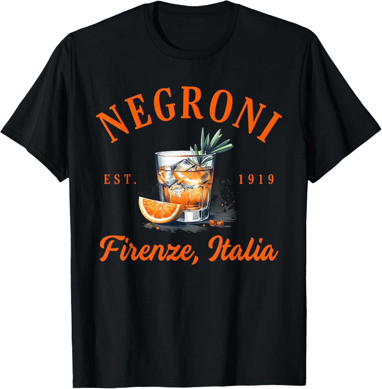 Negroni Lover Firenze Italia Italian Travel Florence Italy T-Shirt - T-Shirt | Black