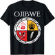 Ojibwe Native American Medicine Wheel T-Shirt - T-Shirt | Black