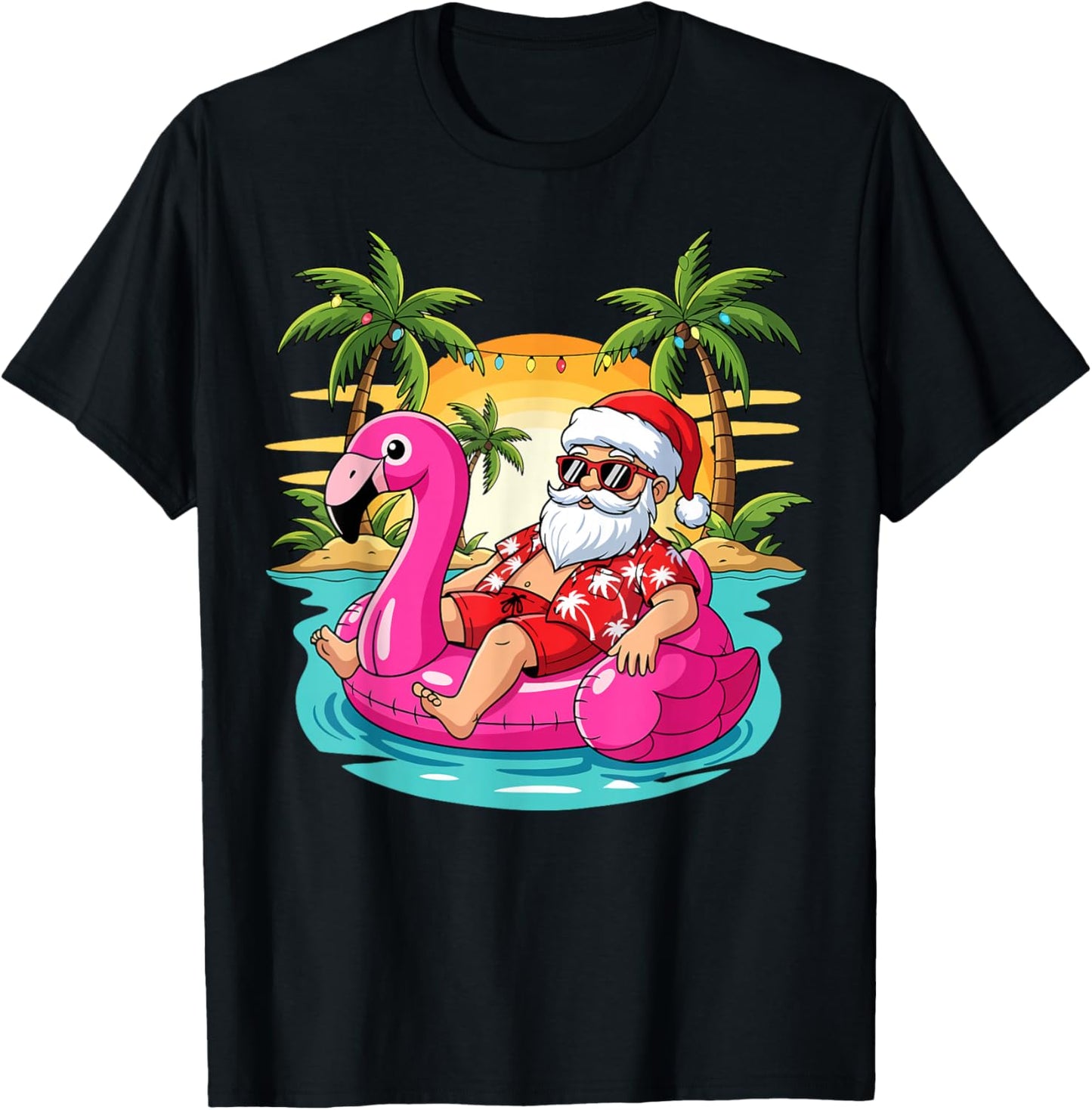 Amazing Xmas Christmas July Summer Design T-Shirt - T-Shirt | Black