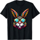Lunettes de Soleil Vintage Lapin de Pâques rétro années 70 T-Shirt - T-Shirt | Black