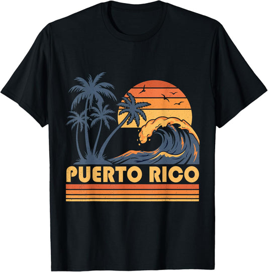 Vintage Beach Vacation T-Shirt - T-Shirt | Black