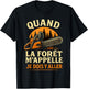 J'Peux Pas Je Dois Faire du Bois Tronçonneuse Drole Bûcheron T-Shirt - T-Shirt | Black