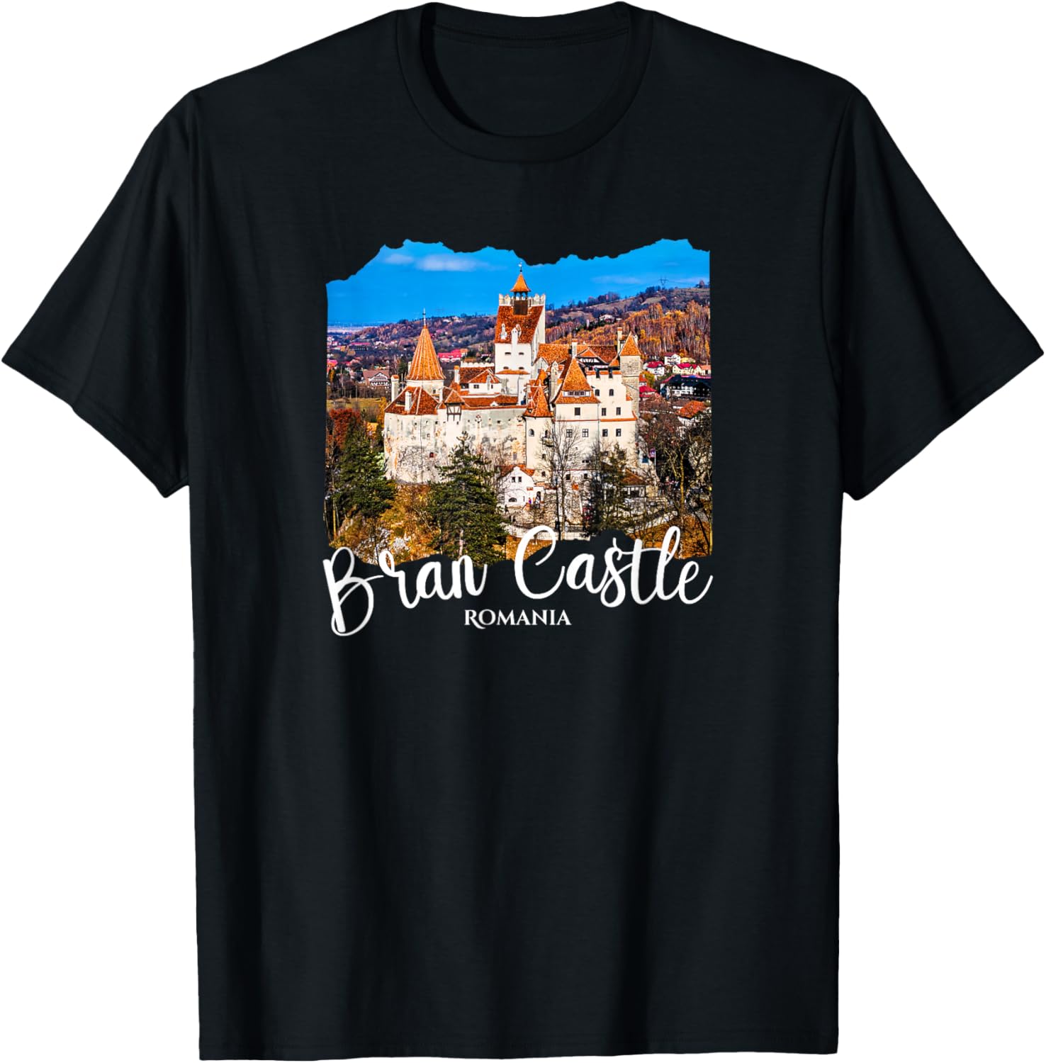Romania Bran Castle T-Shirt - T-Shirt | Black