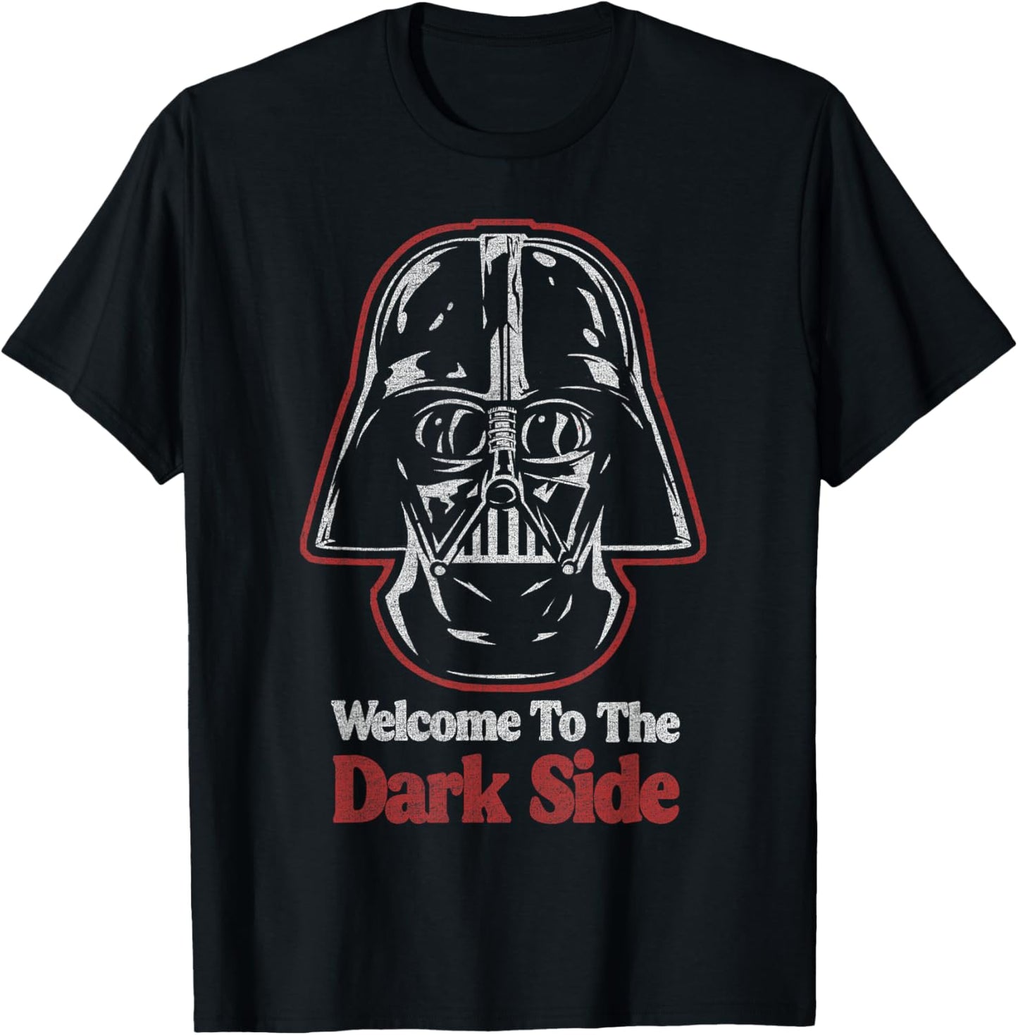 Star Wars Darth Vader Welcome to The Dark Side Distressed T-Shirt - T-Shirt | Black