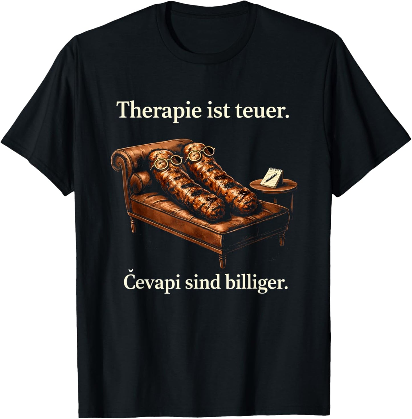 Lustiges Cevapcici Motiv - Balkan Food Grillen Spruch T-Shirt - T-Shirt | Black
