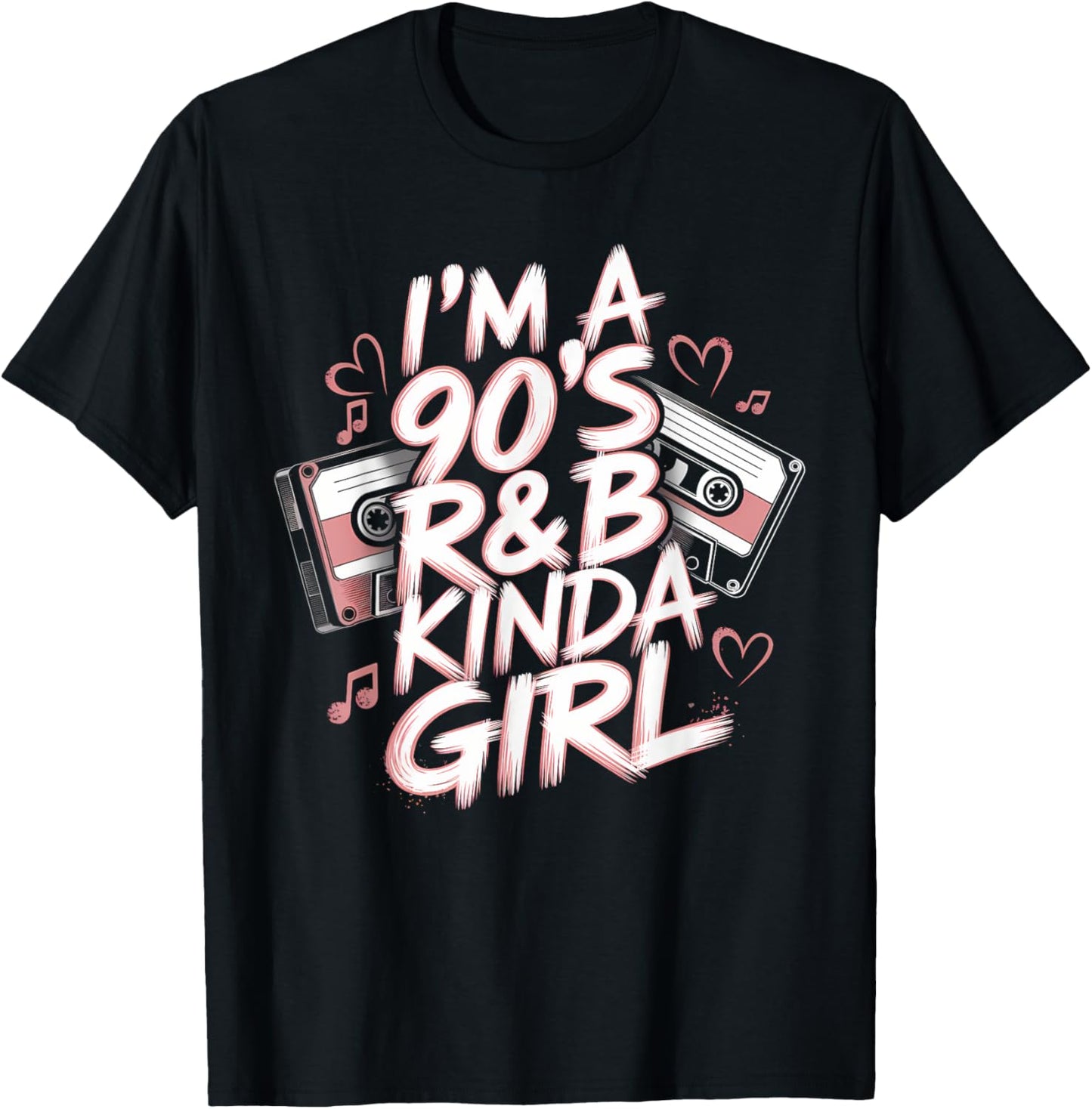 90's R&B Girl I Love The 90s Shirts Nostalgia Vibe T-Shirt - T-Shirt | Black