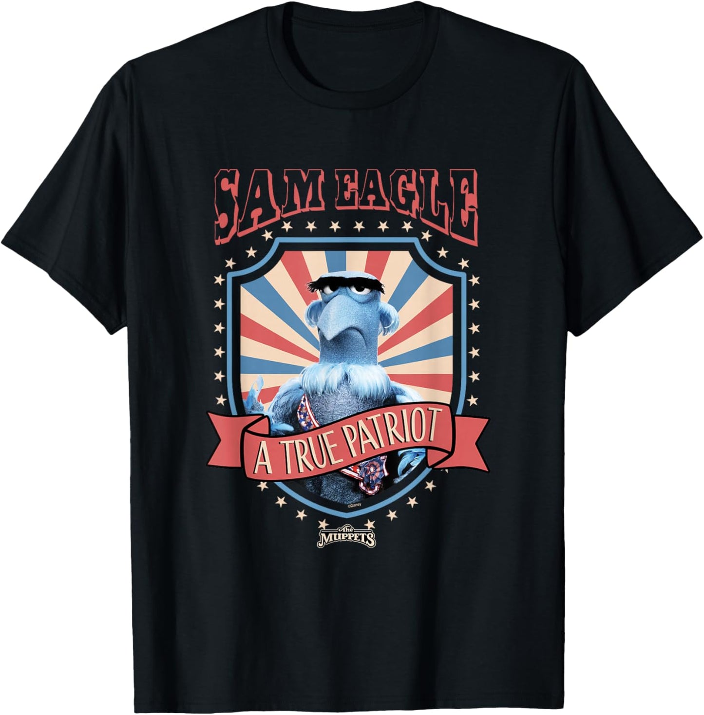 Disney The Muppets 4th of July Sam Eagle Americana T-Shirt - T-Shirt | Black