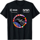 NASA Worm and ESA Logo ISS International Space Station T-Shirt - T-Shirt | Black