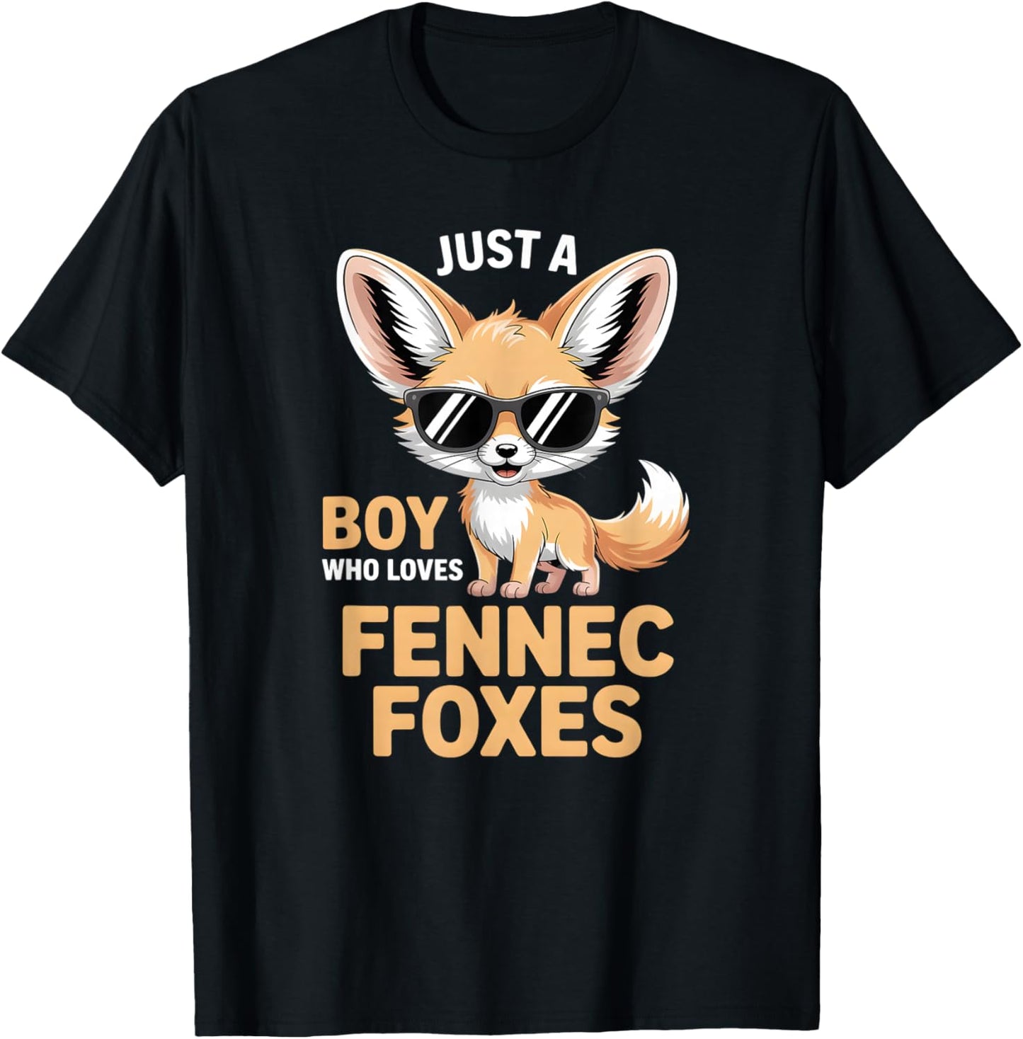 Boys Fennec Fox T-Shirt - T-Shirt | Black