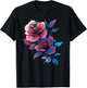 Vintage Floral Peony Rose Bouquet Botanical Bloom T-Shirt - T-Shirt | Black