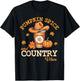 Pumpkin Spice And Country Vibes Western Fall Autumn Howdy T-Shirt - T-Shirt | Black