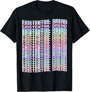 Existential Dread Vaporwave Streetwear Aesthetic Cyberpunk T-Shirt - T-Shirt | Black