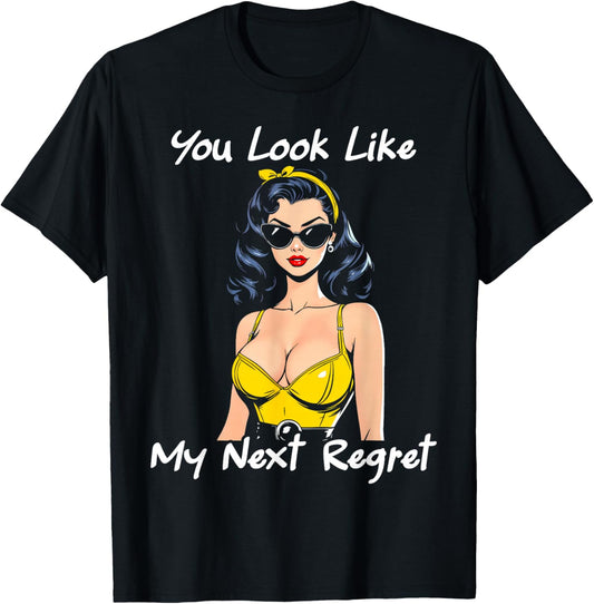 Bachelorette Party Women's Next Regret Funny Inappropriate T-Shirt - T-Shirt | Black