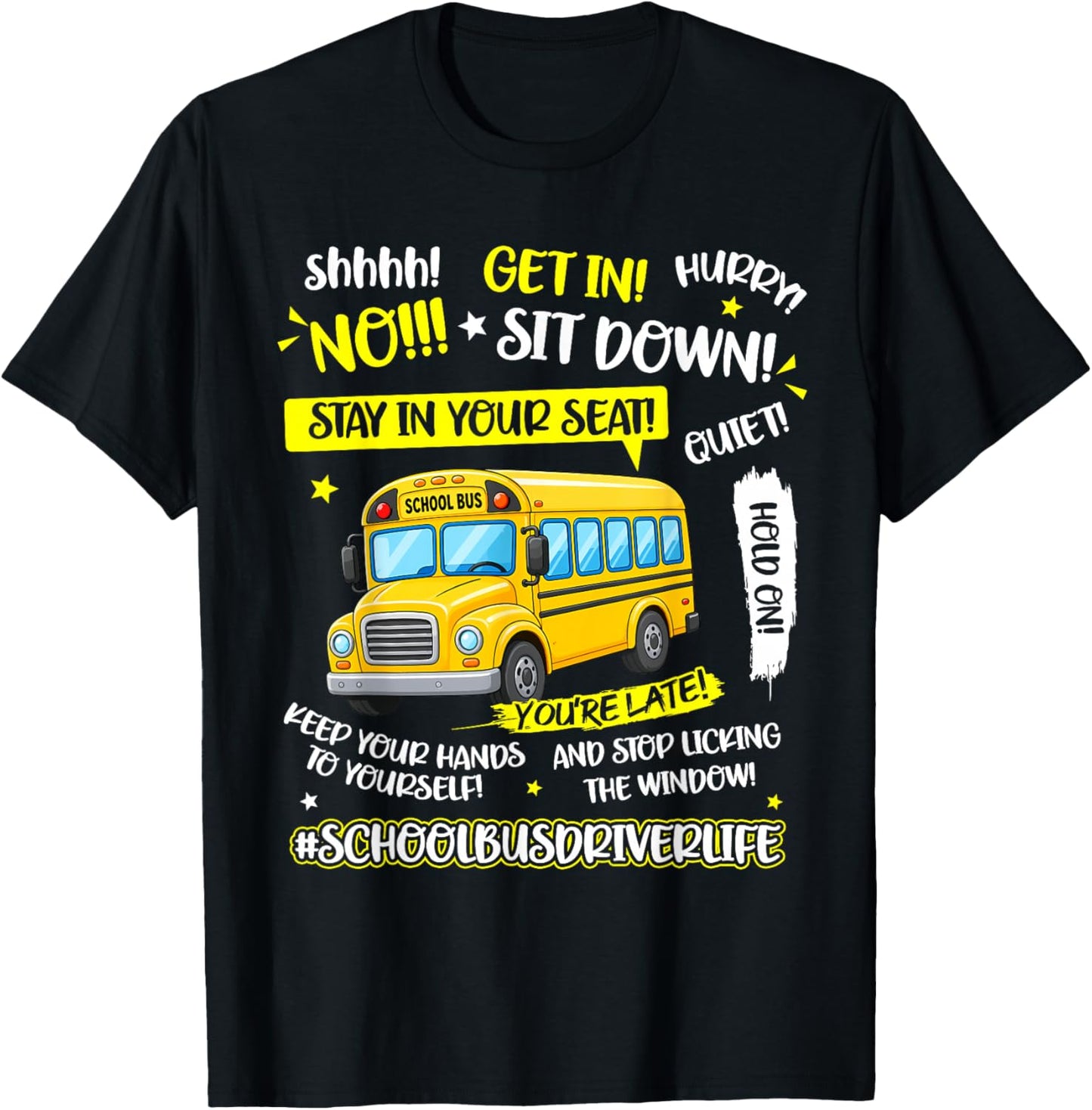 Funny School Bus Driver Life Last Day of School Humor Summer T-Shirt - T-Shirt | Black