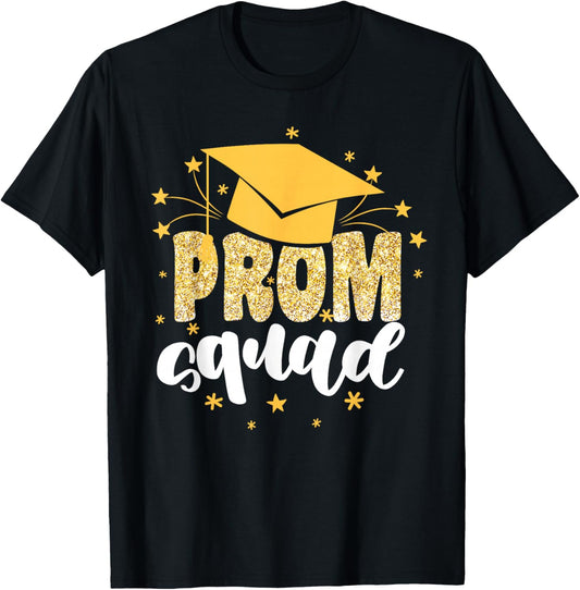 Cool Prom Squad 2026 Prom Graduation Party Matching 2026 T-Shirt - T-Shirt | Black