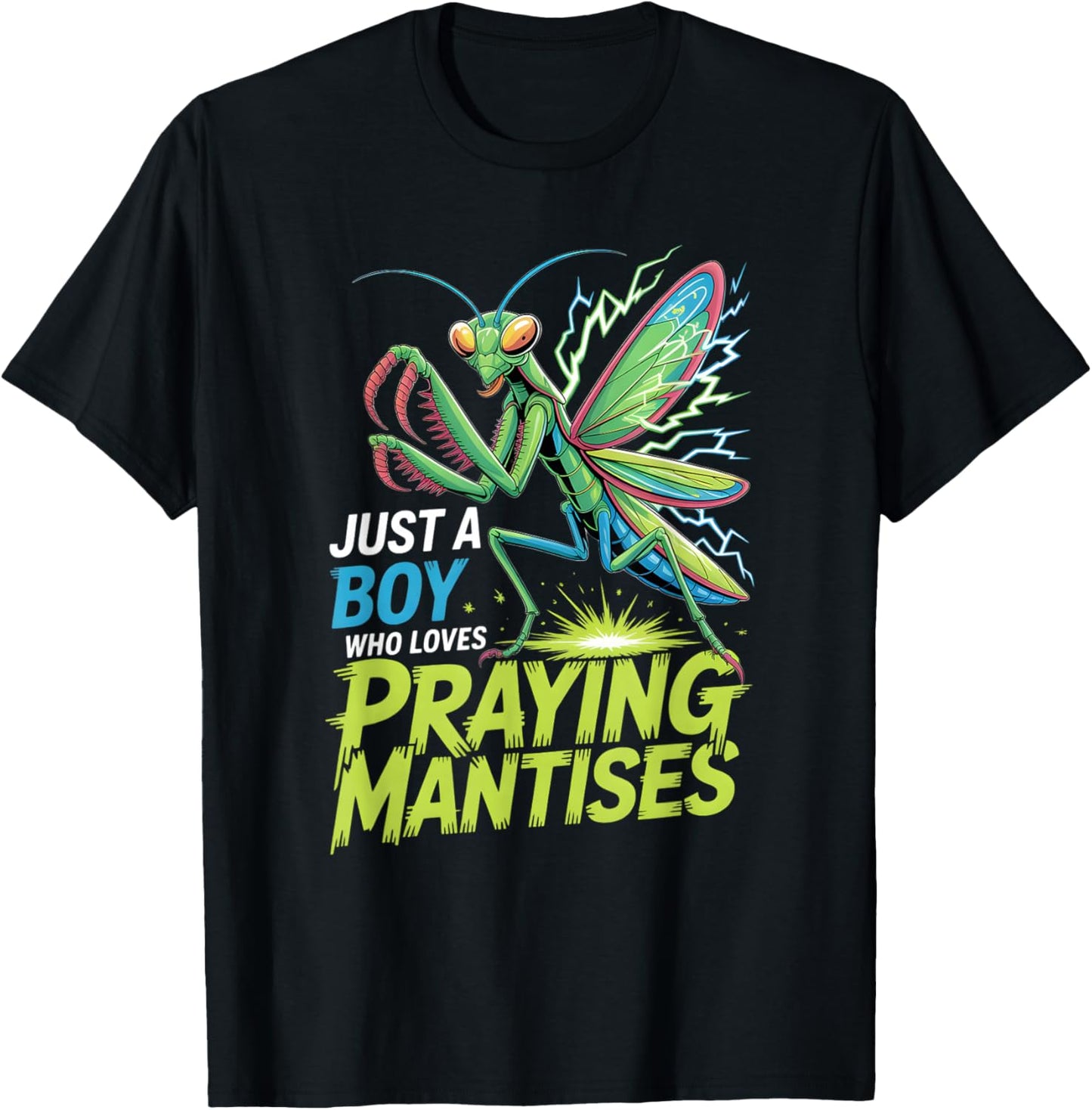 Boys Praying Mantis T-Shirt - T-Shirt | Black
