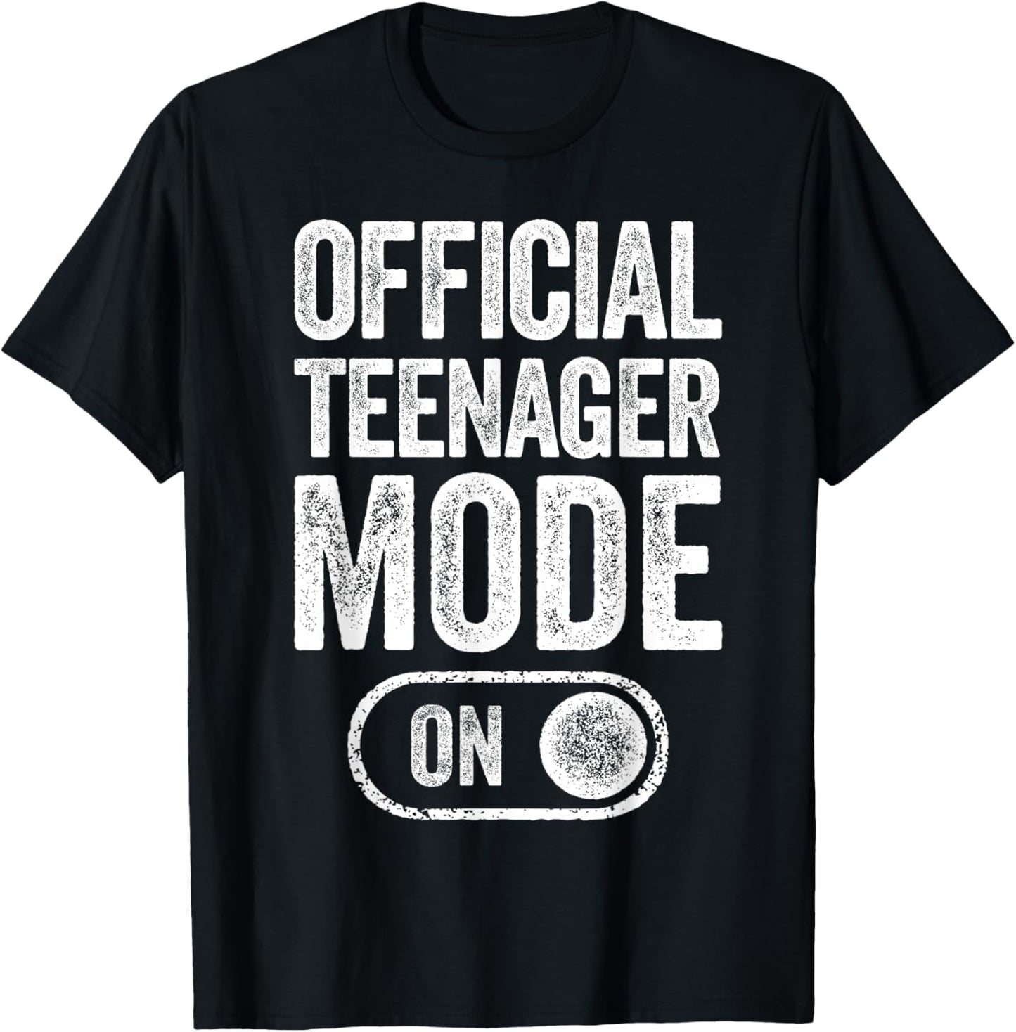 Official Teenager Mode On 13Th Birthday Gifts 13 Years Old T-Shirt - T-Shirt | Black